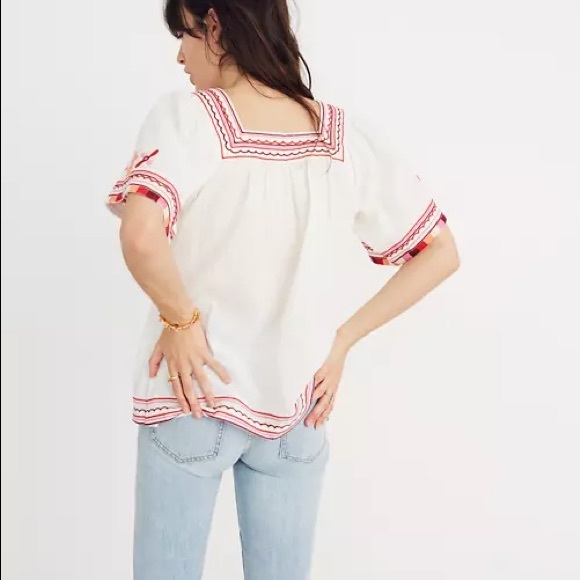 Madewell Embroidered Sandblossom Top XXS - Picture 1 of 7